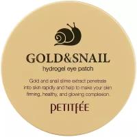 Petitfee Гидрогелевые патчи для век с золотыми частицами и фильтратом муцина улитки Gold & Snail hydrogel eye patch, 60 шт
