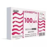 Конверты OfficePost белые, С6, декстрин, 114х162 мм, 100 шт