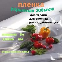 Пленка укрывная 200мкм -6*5м