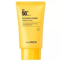 Легкий солнцезащитный крем The Saem Eco Earth Power Light Sun Cream SPF50+ PA+++, 50 г