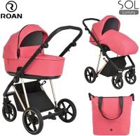 Коляска Roan Sol 2в1 Luxury Viva Magenta/Gold/ручка черный