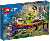 Конструктор LEGO City 60313 Грузовик с аттракционом "Космические горки"