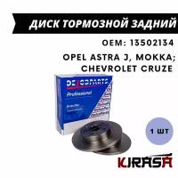 Диск тормозной задний Opel ASTRA J, MOKKA, Chevrolet CRUZE / Опель Астра Джей, Мокка, Шевроле Круз / ОЕМ 13502134 0569074