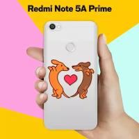 Силиконовый чехол на Xiaomi Redmi Note 5A Prime 2 таксы / для Сяоми Редми Ноут 5А Прайм