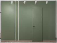 Скрытая межкомнатная дверь под покраску, 2500х600х42 мм, Комплект