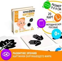 Развивающая игра Лас Играс "Черно-белые картинки. Мир вокруг нас", для новорожденных (3130004)