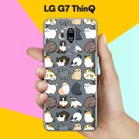 Силиконовый чехол на LG G7 ThinQ Коты / для ЛДжи Джи 7 СинКу