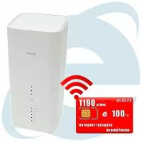 Комплект с интернетом и раздачей, 100ГБ за 1190р/мес, роутер Huawei B818-263 LTE cat19, 2,4/5ГГц, 1,6Гбит/с и sim-карта МТС