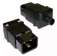 Вилка Lanmaster LAN-IEC-320-C20 IEC 60320 C20 16A 250V black