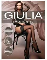 Чулки Giulia Emotion, 40 den, размер 3-4, черный, мультиколор