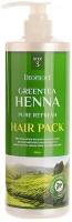 Маска для волос с зеленым чаем и хной, Deoproce Greentea Henna Pure Refresh Hair Pack1000 мл