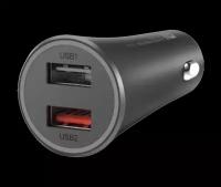 Xiaomi Зарядное устройство автомобильное Xiaomi Car Charger USB-A/A 37W, черное