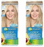 GARNIER Краска для волос Color Naturals 111 Супер осветляющий платиновый блонд 110мл, набор 2шт