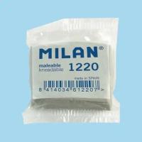 Ластик-клячка Milan 1220, 37 х 28 х 10 мм, синтетический каучук, прямоугольный, для графита, пастели, угля