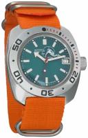 Мужские наручные часы Восток Амфибия 710059-orange, нейлон, оранжевый
