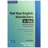 Test Your English. Vocabulary in Use. Pre-intermediate and Intermediate. Book with Answers | Redman Stuart