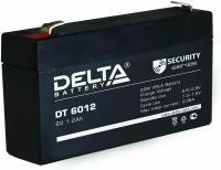 Аккумулятор свинцово-кислотный (аккумуляторная батарея) 6 В 1.2 А/ч DT 6012 DELTA