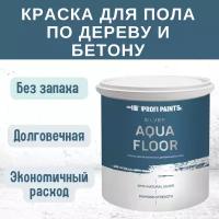 PROFIPAINTS Краска для пола по дереву и бетону износостойкая быстросохнущая Profipaints Silver Aqua Floor 2.7л, RAL-1019