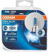 Галогенная лампа Osram H8 12V 35W PGJ19-1 Cool Blue Intense DuoBox 64212CBI-HCB