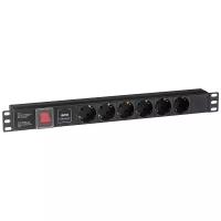 Блок розеток Exegate ServerPro PDU-19H607 6шт, 1U, 19"