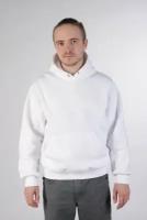 Магазин Толстовок - White Color Hoodie Man Classic Мужская белая толстовка худи классическая 320гр/м.кв, 3XL-56-Unisex-(Мужской)