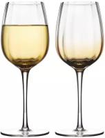 Бокал для вина Gemma Amber, стеклянный, 360 мл, набор из 2 шт, Liberty Jones, HM-GAR-WGLS-360-2