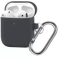 Чехол для Apple AirPods 1/2 силиконовый InnoZone Hang Case - Серый (AP2-20C-MK-03)