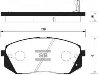 Колодки торм. KIA CARENS (NEW,2006~), SP1196 Sangsin Brake SP-1196