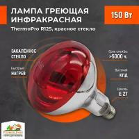 Лампа инфракрасная ThermoPro 150W E27 красное стекло