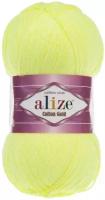 Пряжа Alize Cotton Gold лимонный (668), 55%хлопок/45%акрил, 330м, 100г, 5шт