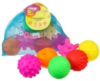 Набор развивающих массажных игрушек Тактильные мячики, 6 шт 1 шт
