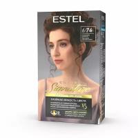 ESTEL COLOR Signature Стойкая крем-гель краска для волос 6/74 Парижские каштаны