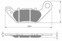 Колодки тормозные дисковые GOLDfren 264 S3 кросс SBS 858, EBC FA464, OEM 1WD 25805 00, 4S5 W0045 00