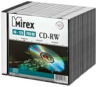 Перезаписываемый диск CD-RW Mirex 700Mb 12x slim box, упаковка 20 шт