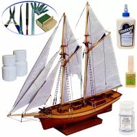 Модель парусного корабля Constructo (Испания), Шхуна Carmen, М. 1:80, подарочный набор для сборки + инструменты, краски, клей