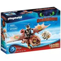 Конструктор Playmobil Как приручить дракона 70729 Гонки на драконах: Рыбьеног и Сарделька