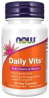 NOW Foods, Daily Vits, мультивитамины и микроэлементы, 30 вегетарианских капсул