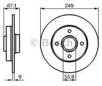 Тормозной Диск Задний (Цена За 1 Шт.) Bosch арт. 0986479219