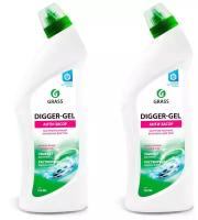 Grass средство для прочистки труб канализации Digger-Gel, 2 шт., 0.75 л