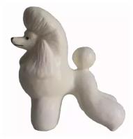 Пудель белый статуэтка собаки из фарфора