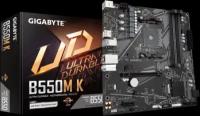 Материнская плата Gigabyte B550M K, Socket AM4, AMD B550, 4xDDR4-3200, HDMI+DP, 1xPCI-Ex16, 1xPCI-Ex1, 4xSATA3(RAID 0/1/10), 2xM.2, 8 Ch Audio, GLan, (4+2)xUSB2.0, (4+2)xUSB3.2, 1xPS/2, mATX, RTL (10)