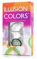 Цветные контактные линзы ILLUSION colors ELEGANCE green -1,0