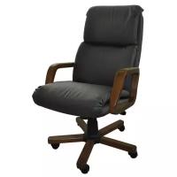 Компьютерное кресло Надир 1Д эко-кожа, цвет чёрный/темный орех