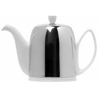 Чайник заварочный с ситечком с черной вкладкой на крышку, фарфор, белый, 211990 Guy Degrenne