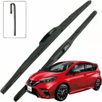 Дворники Nissan Note (2) E12 Ниссан Ноут Е12 2013 2014 2015 2016 2017 2018 2019 2020 2021 2022 Щетки стеклоочистителя гибридные 650-350 2шт