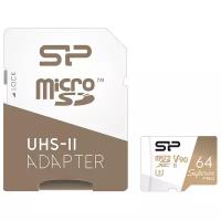 Карта памяти Silicon Power Superior Pro KA2 microSDXC UHS-II Class 10 64GB с адаптером