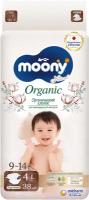 Подгузники Moony Natural L 9-14кг 38шт