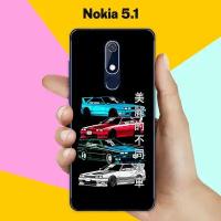 Силиконовый чехол на Nokia 5.1 Машины / для Нокиа 5.1