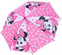 Зонт детский Минни Маус, розовый, 8 спиц d=86 см