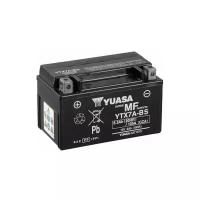 Аккумулятор мотоциклетный Yuasa AGM 12V 6Ah сухозаряженный АКБ в комплекте с электролитом (YTX7A-BS)